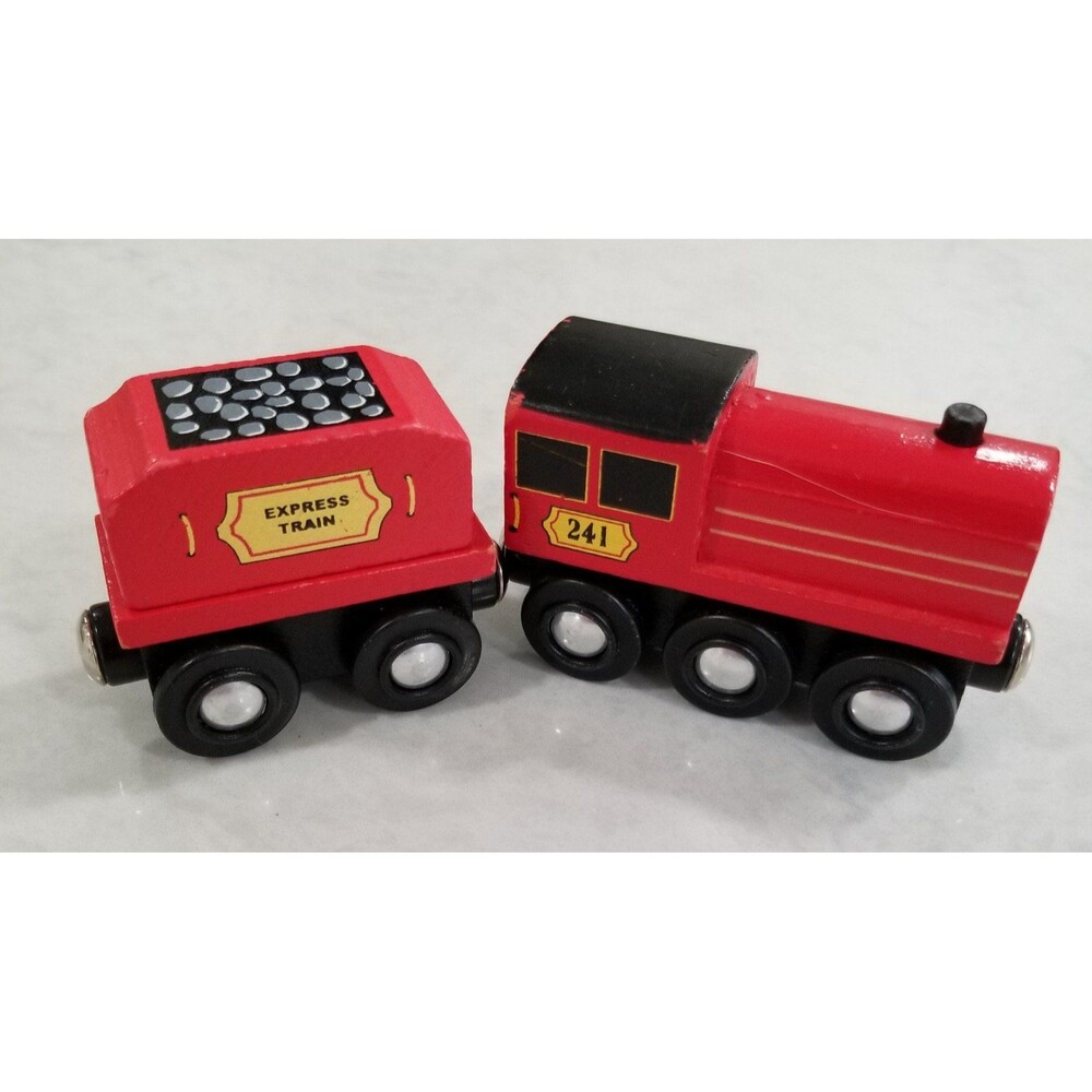 Melissa and Doug train engine and coal car trains